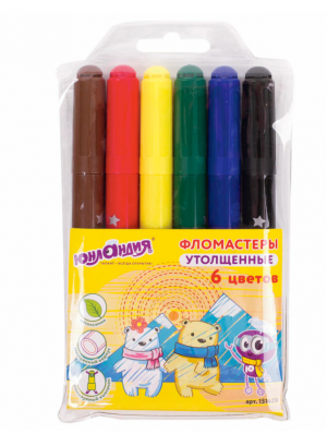 Фломастеры 6цв. ЮНЛАНДИЯ, ...